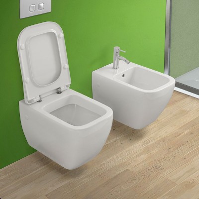 WC sospeso singolo Metropolitan con sedile slim soft close