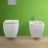 WC sospeso singolo Metropolitan con copriwc slim soft close