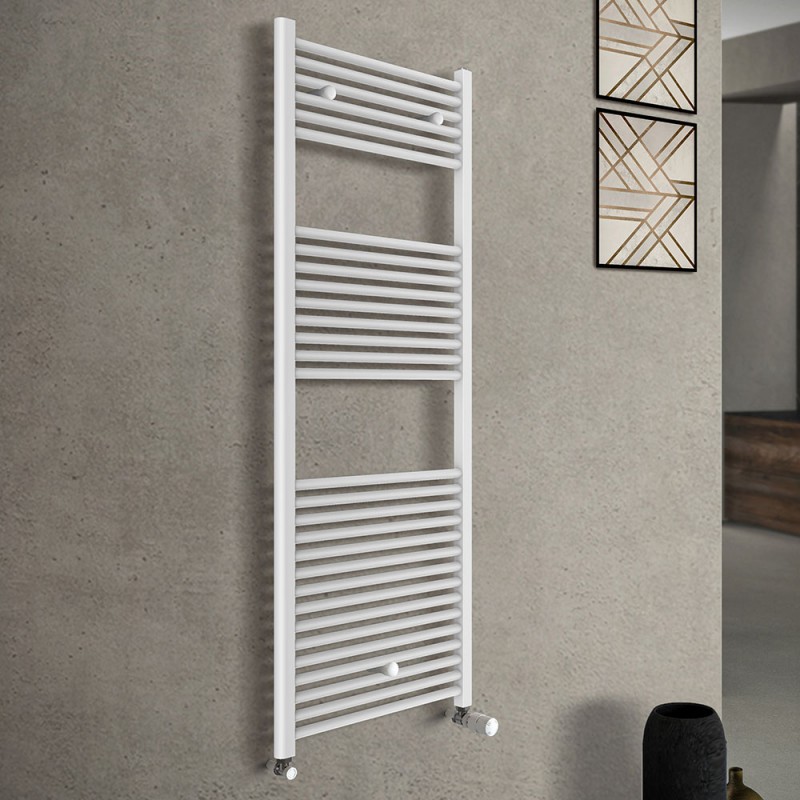 Radiatore termoarredo scaldasalviette 600 x 1500 interasse 550 mm Termoarredo bagno scaldasalviette bianco L 60x150 interasse 55 cm