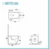 Grafico tecnico water serie Metropolitan con coprivaso avvolgente a chiusura tradizionale