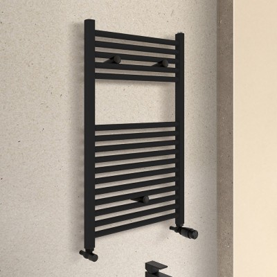 Termoarredo design Nero opaco 500x770 Interasse 450 mm