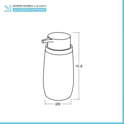 Scheda tecnica del dispenser sapone Blob