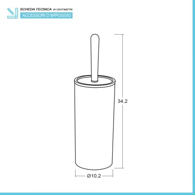 Scheda tecnica del Porta scopino Blob