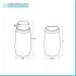 Scheda tecnica del Set 2 pezzi Dispenser sapone e Porta spazzolino Bianco Blob