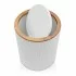 Pattumiera 5lt Bianco coperchio basculante push dettagli effetto legno Blob