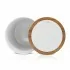 Pattumiera 5lt Bianca coperchio push basculante dettagli effetto legno Blob