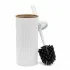 Portascopino wc Bianco scopino con setole nere Blob