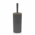 Portascopino wc Grigio dettagli effetto legno serie Blob