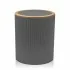 Pattumiera 5lt Grigio coperchio basculante dettagli effetto legno Blob