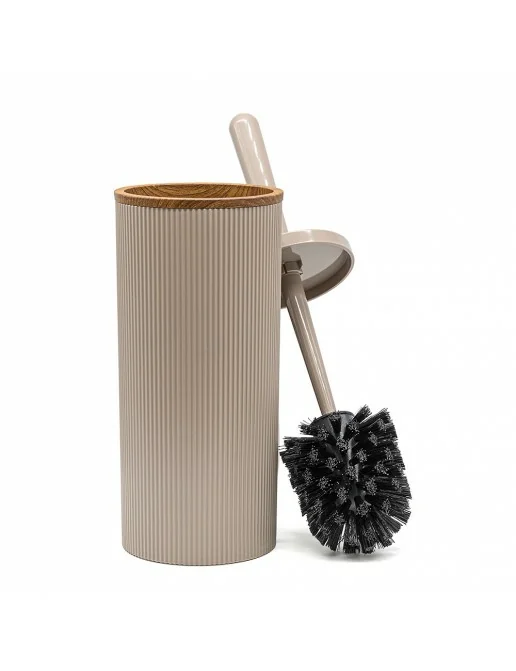 Porta Scopino Per WC Con Orsetto Che Tappa Il Naso | Scopino Incluso, Decorazione Bagno In Resina, 20 Cm - 4