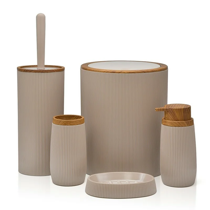 Porta Scopino Per WC Con Orsetto Puzzolente – Scopino Incluso – Decorazione Da Bagno Rustica In Resina, 20 Cm