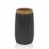 Porta spazzolino da denti Nero dettagli effetto legno Blob