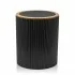 Pattumiera 5lt Nero coperchio basculante dettagli effetto legno Blob