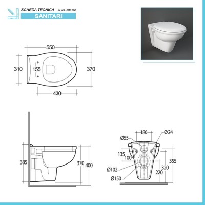 Scheda tecnica del WC Karla