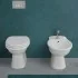 Coppia di Sanitari Tradizionali WC + Sedile con chiusura soft close e Bidet Karla