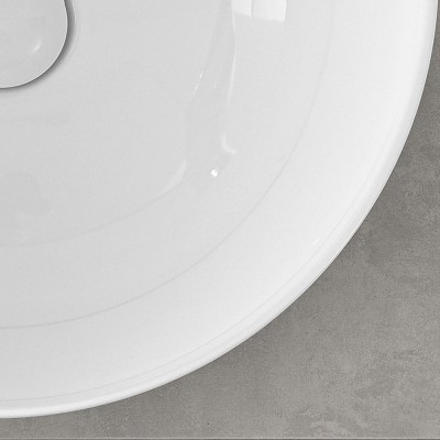 Lavabo da appoggio in Ceramica Bianco lucido