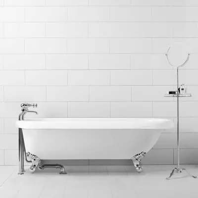 Vasca da bagno freestanding classica 177x79,5 Piedini cromo a zampa d'aquila regolabili Ann