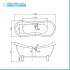 Scheda tecnica della Vasca da bagno freestanding classica Elizabeth