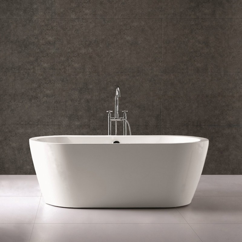 Vasca da bagno freestanding moderna 167,5x77,7 Piedini interni regolabili Alexandra Small