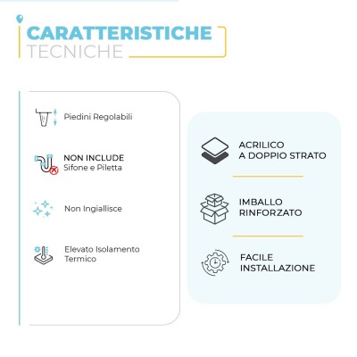 Caratteristiche Tecniche della Vasca da bagno freestanding Monique