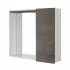 Specchio con mobiletto a una anta Rovere scuro Completo di faretti Led e mensola in vetro Way