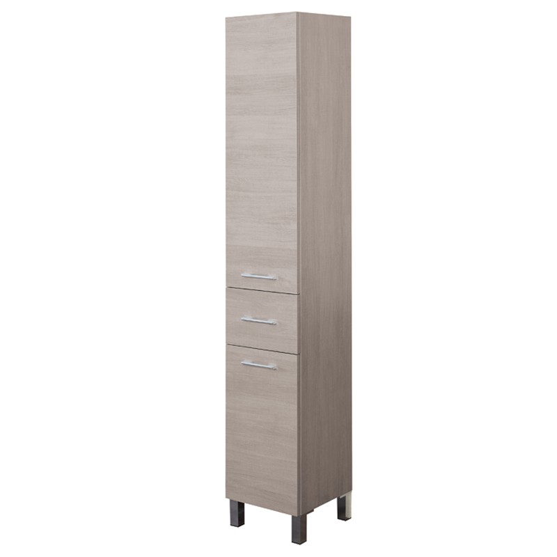 Colonna Bagno Rovere Chiaro L.33 Con Due Scomparti E Cassetto Colonna Bagno Rovere Chiaro L.33 Con Due Scomparti E Cassetto