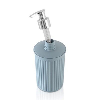 Dispenser per sapone liquido Azzurro polvere in plastica Soft Touch Serie Jinko