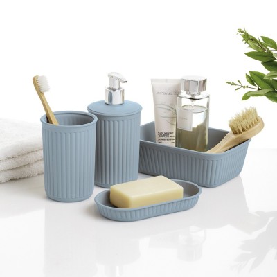Set completo di accessori da bagno Jinko Azzurro polvere