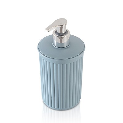 Dispenser sapone in plastica Soft Touch Azzurro polvere serie Jinko