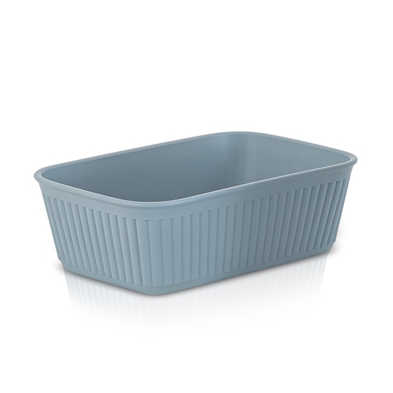 Vassoio portaoggetti in plastica Soft Touch Azzurro polvere serie Jinko Vassoio portaoggetti in plastica Soft Touch Azzurro polvere serie Jinko