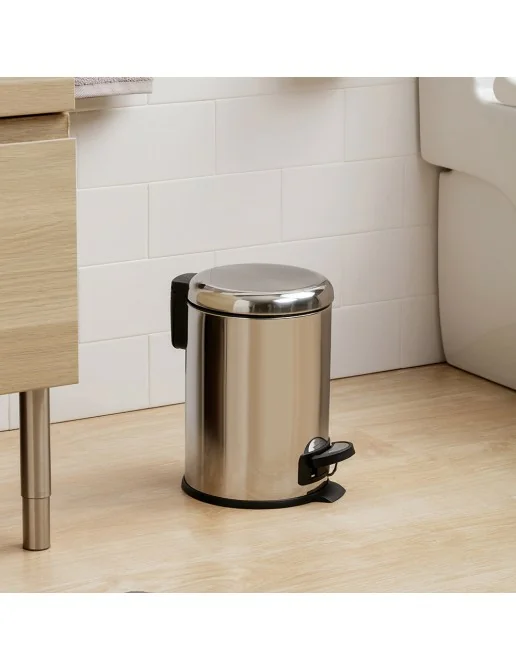 Pattumiera A Pedale Da Bagno 13 Litri - Acciaio Inox, Coperchio Soft Close, Secchio Interno Rimovibile - Foto 5