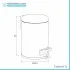 Cestino bagno con pedale in acciaio inox azzurro polvere 3L e secchio interno estraibile