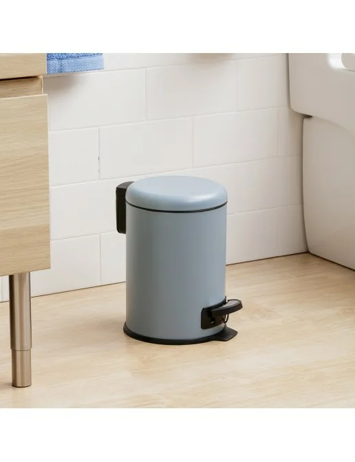 Cestino Da Bagno Con Pedale TATAY 3L | Acciaio Inox E PP, Nero, 17.5x22.5x25cm - Interno Rimovibile, Chiusura Morbida, Senza BPA - Foto 6