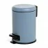 Cestino bagno con pedale in acciaio inox azzurro polvere 3L e secchio interno estraibile