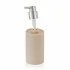 Dispenser per sapone liquido Sahara, in resina beige con particolari in bambù