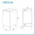 Mobile lavatoio 45x50 in ceramica bianco opaco completo di scarico