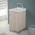 Lavatoio in ceramica 45x50 con mobile Olmo completo di piletta e scarico