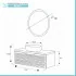 Mobile bagno sospeso 110 cm noce canaletto con lavabo e specchio Ravello