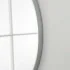 Specchio bagno 80 cm con cornice argento e installazione a parete