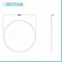 Specchio bagno 80 cm con cornice argento e installazione a parete