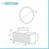 Mobile bagno sospeso 90 cm noce canaletto Ravello con lavabo in ceramica