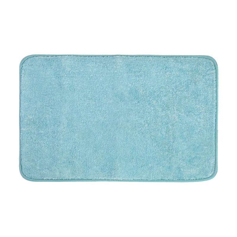 Tappeto antiscivolo bagno 45x75 cm verde acqua in poliestere