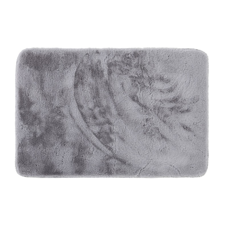 Tappetino bagno grigio 40x60 cm in poliestere antiscivolo