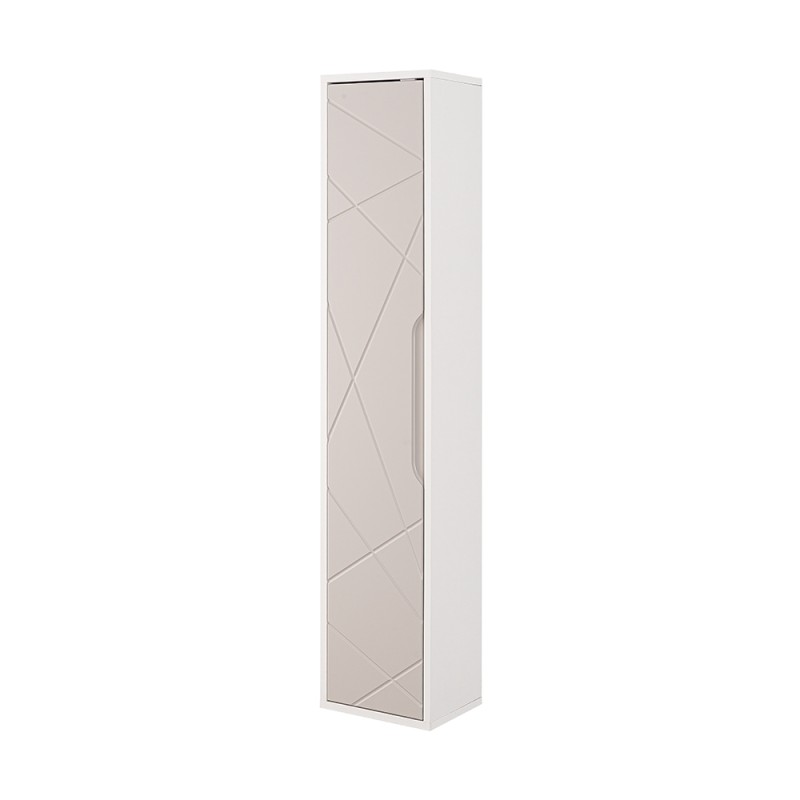 Colonna bagno sospesa h .150 cm Furore tortora con ripiani regolabili