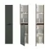 Colonna bagno sospesa 30x150 verde Maiori/Minori con ripiani interni