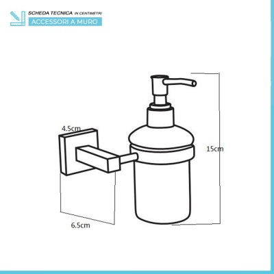 PORTA SAPONE LIQUIDO ACCIAIO SATINATO