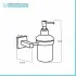 Dispenser sapone liquido in acciaio nero opaco e vetro satinato a parete Levante