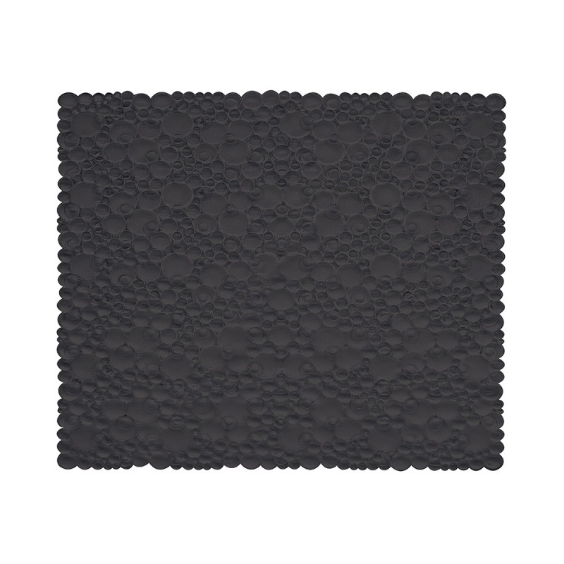 Tappeto doccia quadrato antiscivolo in gomma nero 54x54 cm