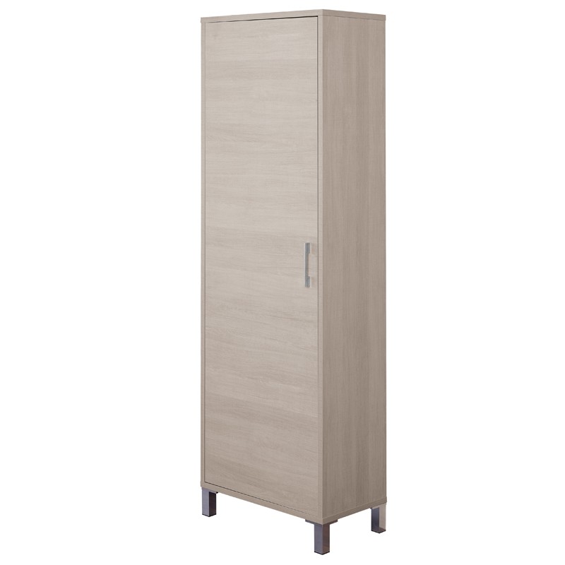 Colonna Portascopa 60x180 Rovere Chiaro Mondo Colonna Portascopa L. 60 Rovere Chiaro a 1 Anta con 4 ripiani