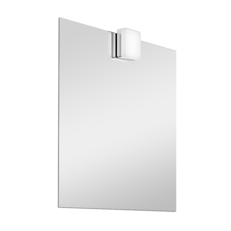 Specchio bagno 50x70 cm reversibile con luce naturale